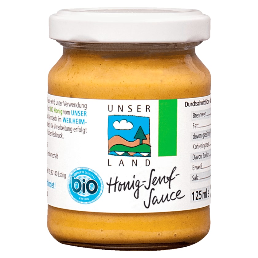 Unser Land Honig-Senf-Sauce Bio 125ml